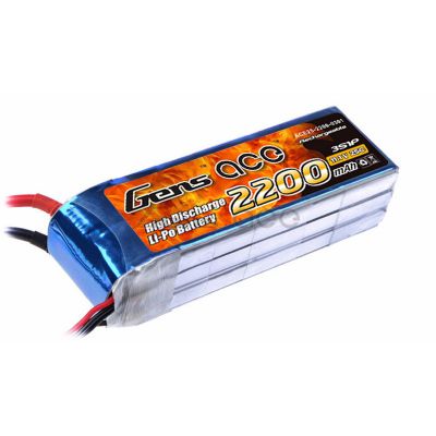 Аккумулятор Gens Ace Li-Po battery 11.1V 2200 mAh 3S1P 25C Soft Case (AE-2200-3S-25S)