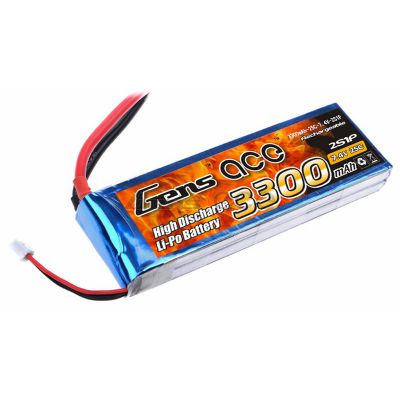 Аккумулятор Gens Ace Li-Po battery 7.4V 3300 mAh 2S1P 25C Soft Case (ACE-3300-2S-25C)