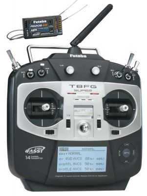 Комплект радиоаппаратуры Futaba 8FG Super 14-Channel 2.4GHz Computer System FASST с приемником R6208SB (MODE2) (вертолетная) FUTK8011